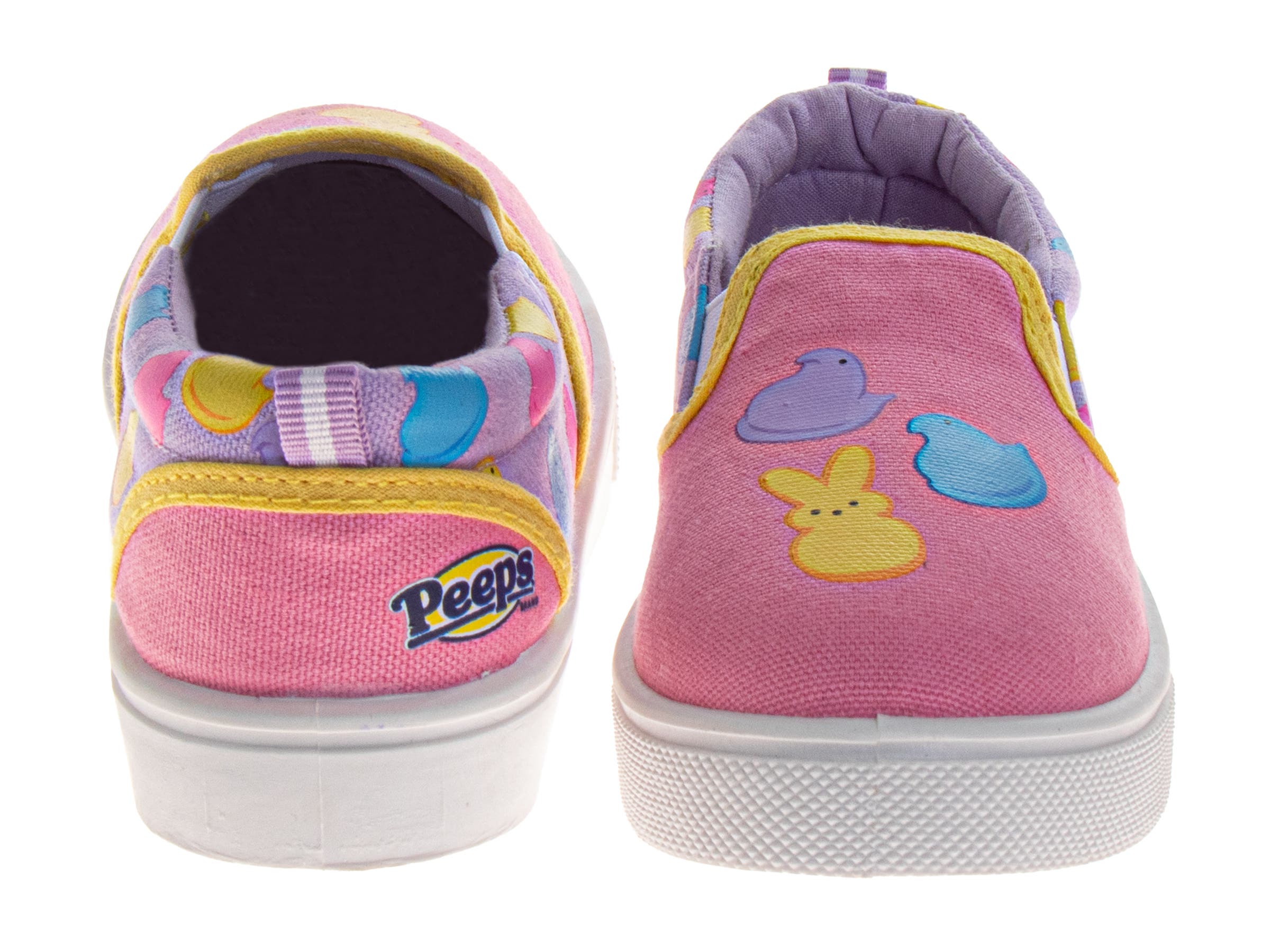 Peeps Girls Canvas Sneakers 11-5, Alternate, color, Pink Multi