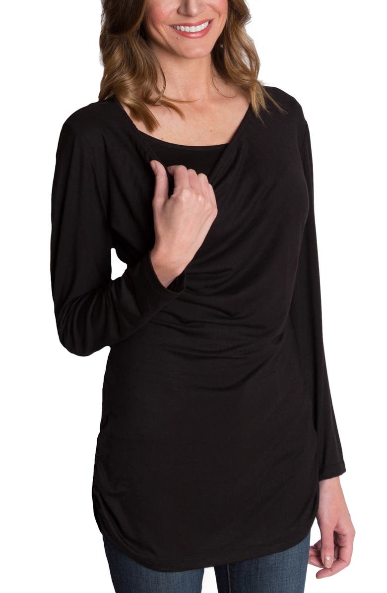 Udderly Hot Mama 'Luxe' Long Sleeve Nursing Tee, Alternate, color, 