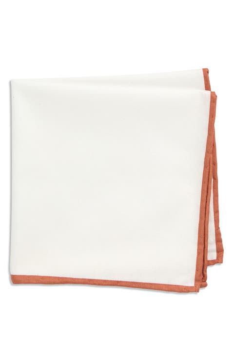Pipe Trim Cotton Pocket Square