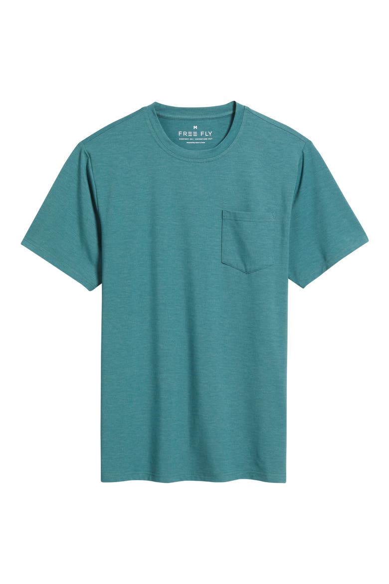 Flex Performance Pocket T-Shirt, Alternate, color, HEATHER SEA PINE