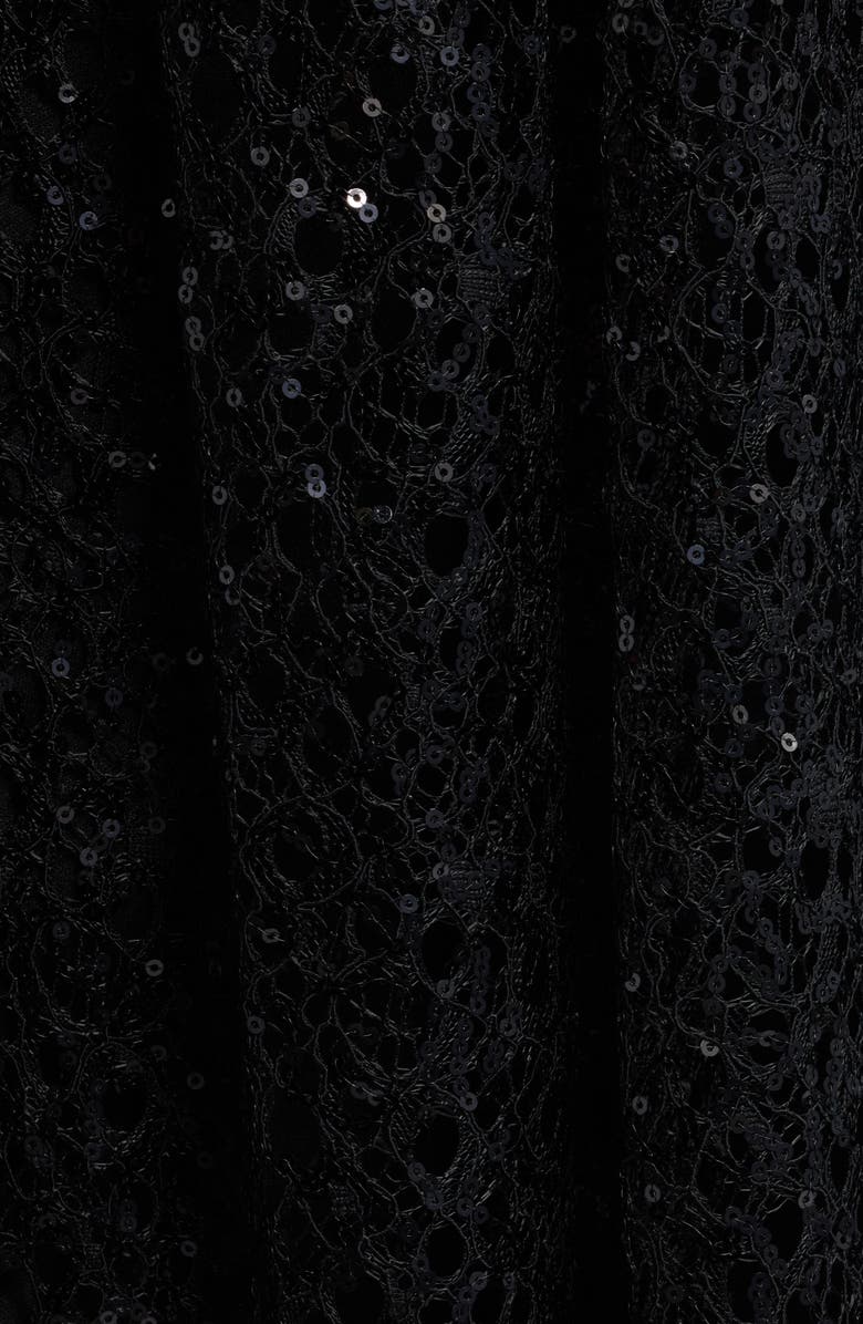 Anne Klein Long Sleeve Sequin Lace Shirtdress, Alternate, color, 