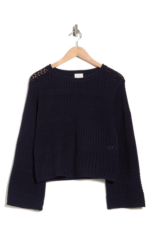 Cyrus Novelty Open Stitch Sweater In Black