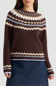 Hunter Fair Isle Crewneck Sweater