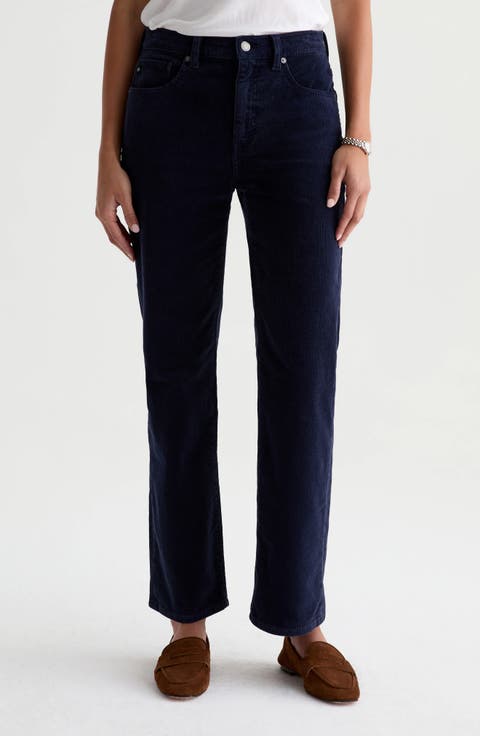 Brinley Mid Rise Straight Leg Corduroy Jeans