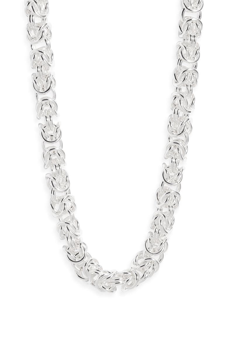 Byzantine Chain Necklace, Main, color, SILVER