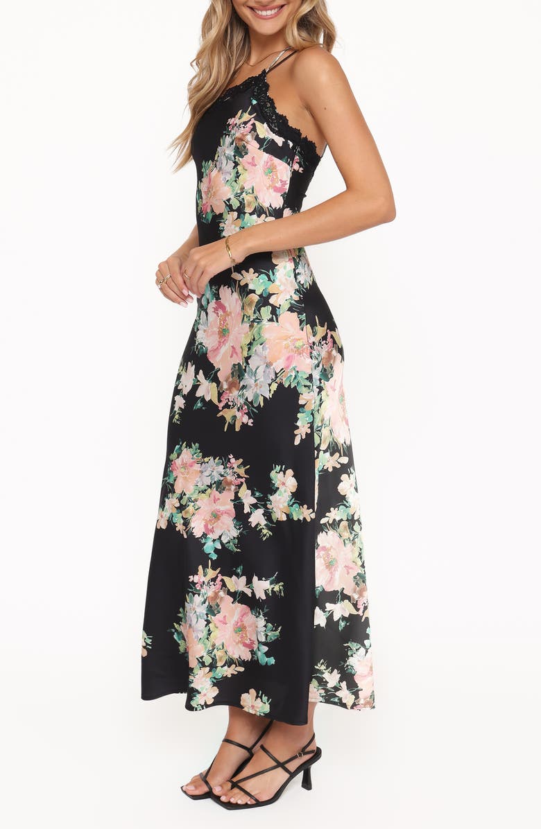 Petal & Pup Anika Maxi Dress, Alternate, color, Black Floral