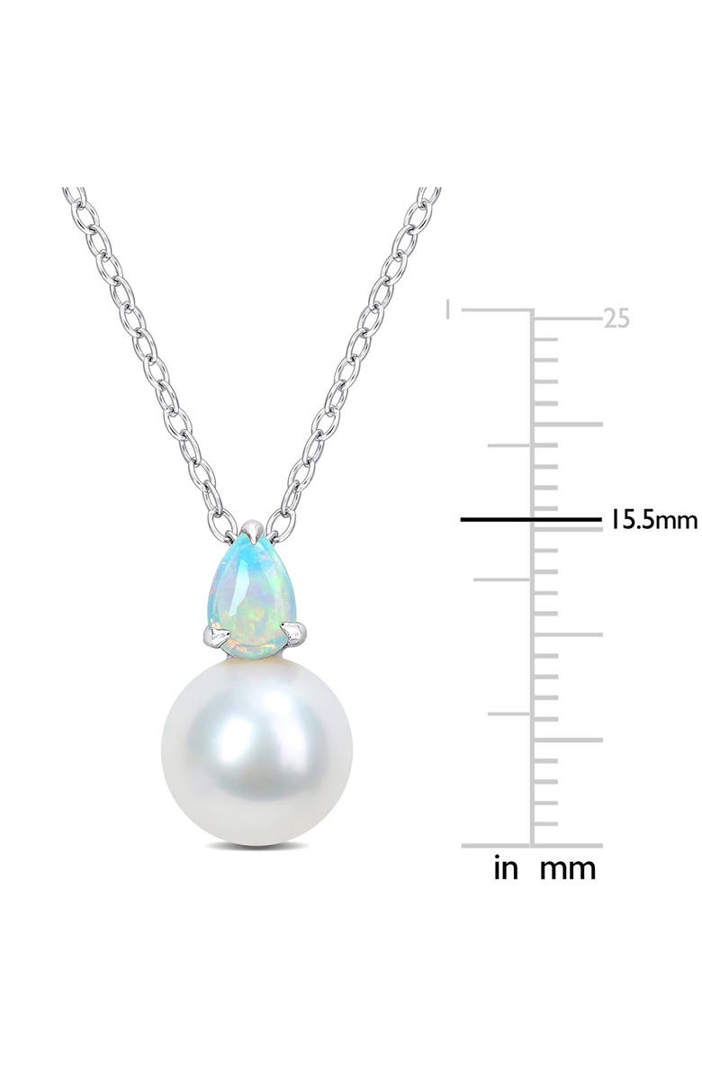 DELMAR Opal & Ethiopian Pearl Pendant Necklace, Alternate, color, Blue