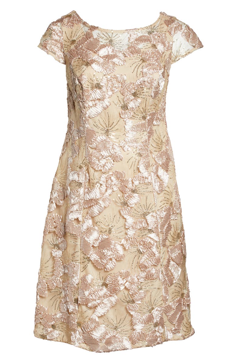 Alex Evenings Soutache Midi Dress, Alternate, color, 