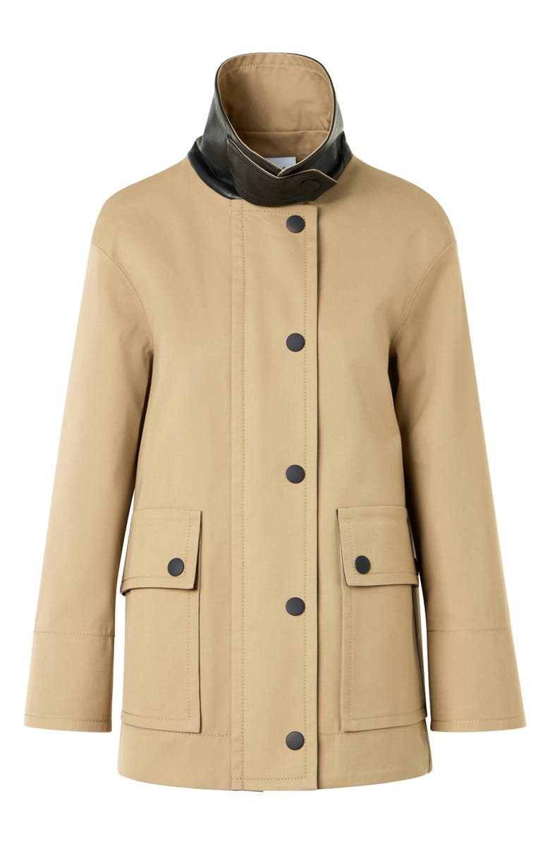 Akris punto Water Resistant Jacket, Alternate, color, Beige-Black-Red