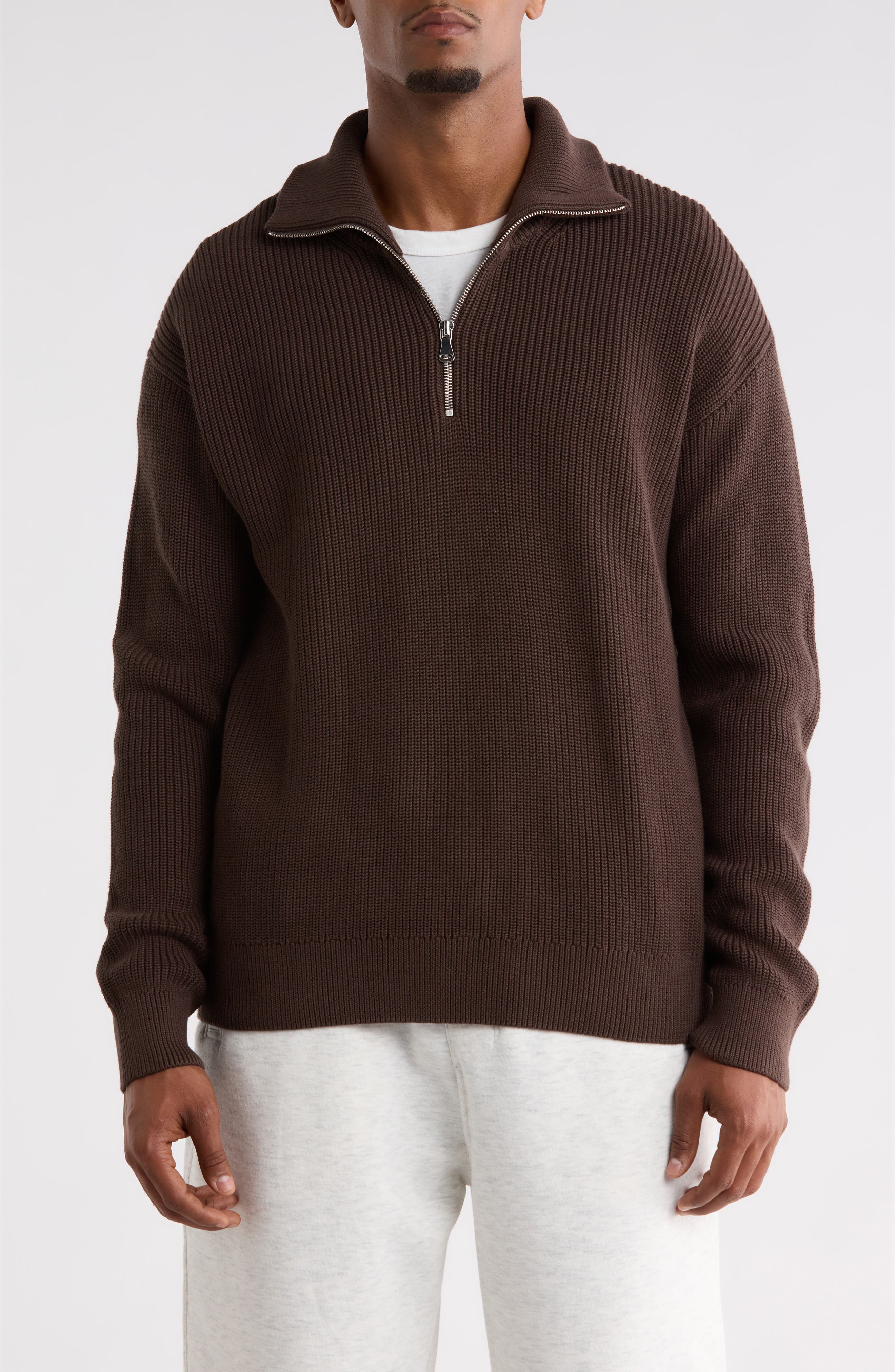 True Long Sleeve Quarter-Zip Sweater