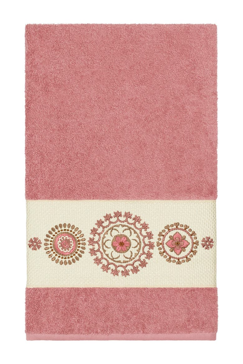 Isabell Embellished Bath Towel - Tea Rose, Main, color, TEA ROSE