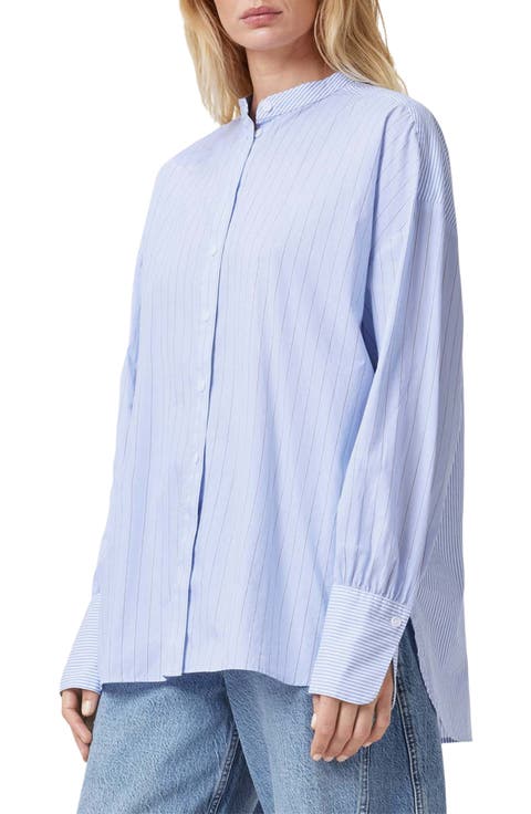 Ana Stripe Cotton Button-Up Shirt