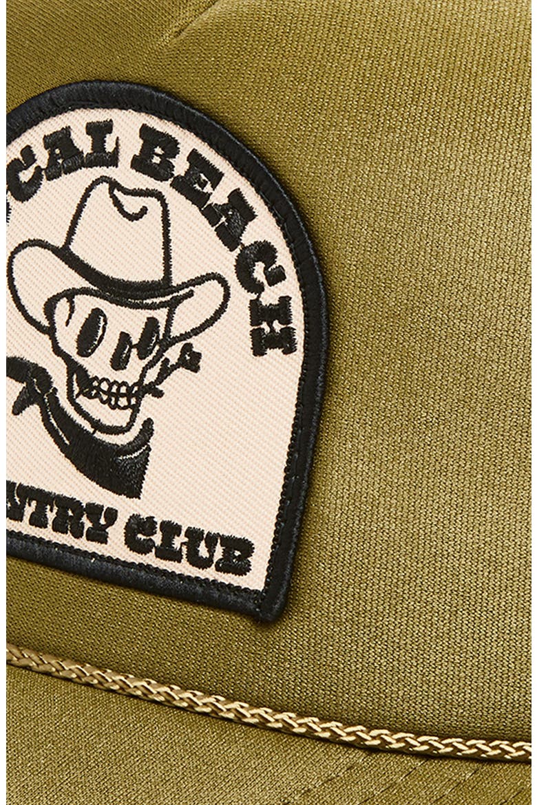 Country Club Trucker Hat, Alternate, color, DARK OLIVE