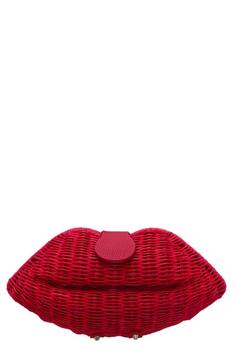 Kiss Rattan Clutch