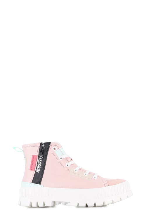 Palladium Pallashock Backzip 2 High Top Sneaker In Nature Pink