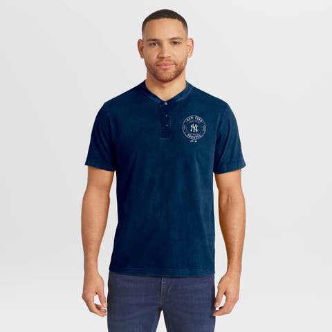 Men's Darius Rucker Collection by Fanatics  Navy New York Yankees Washed Henley Shirt