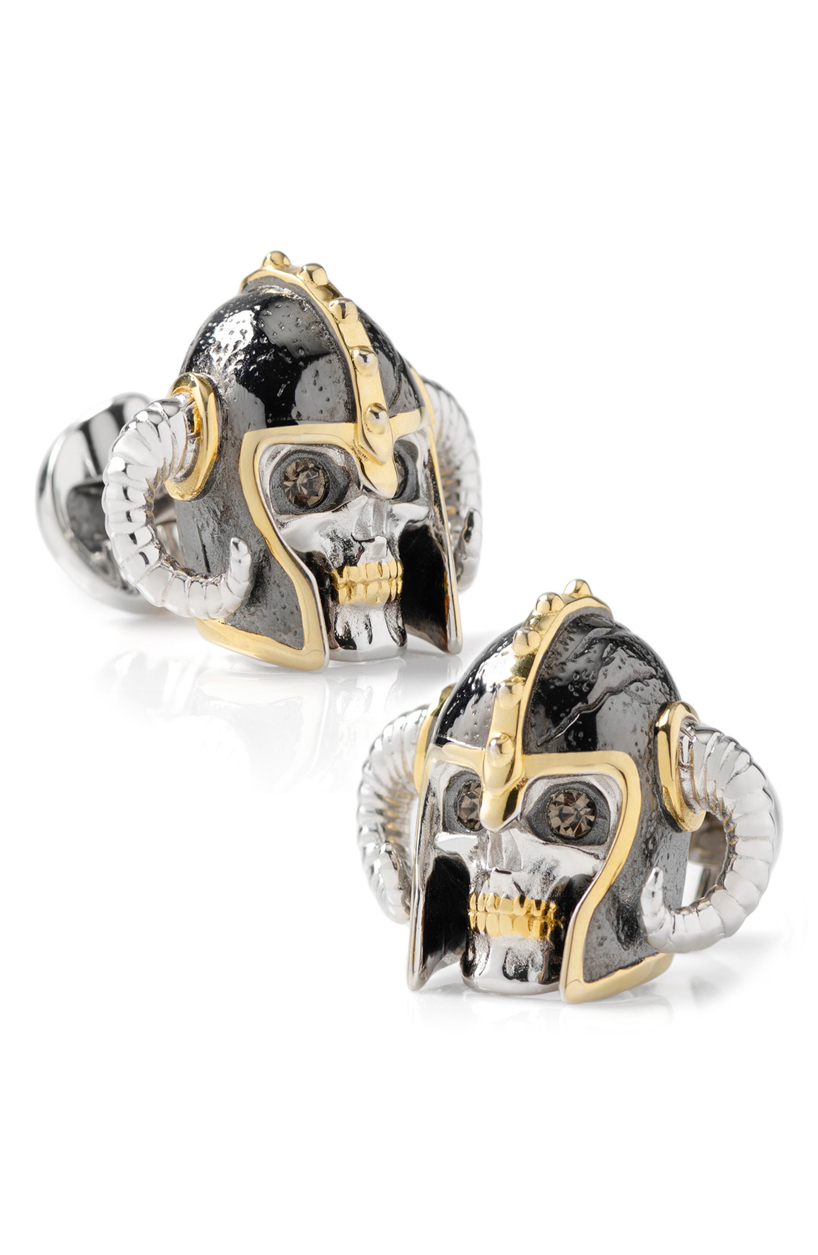 Cufflinks, Inc. Viking Helmet 3D Cuff Links in Silver 