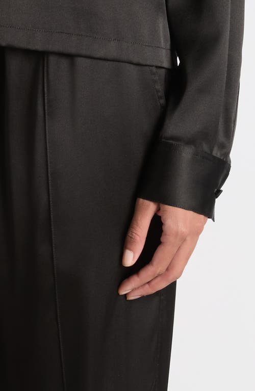 Tom Ford Stretch Silk Satin Pj Pants In Black