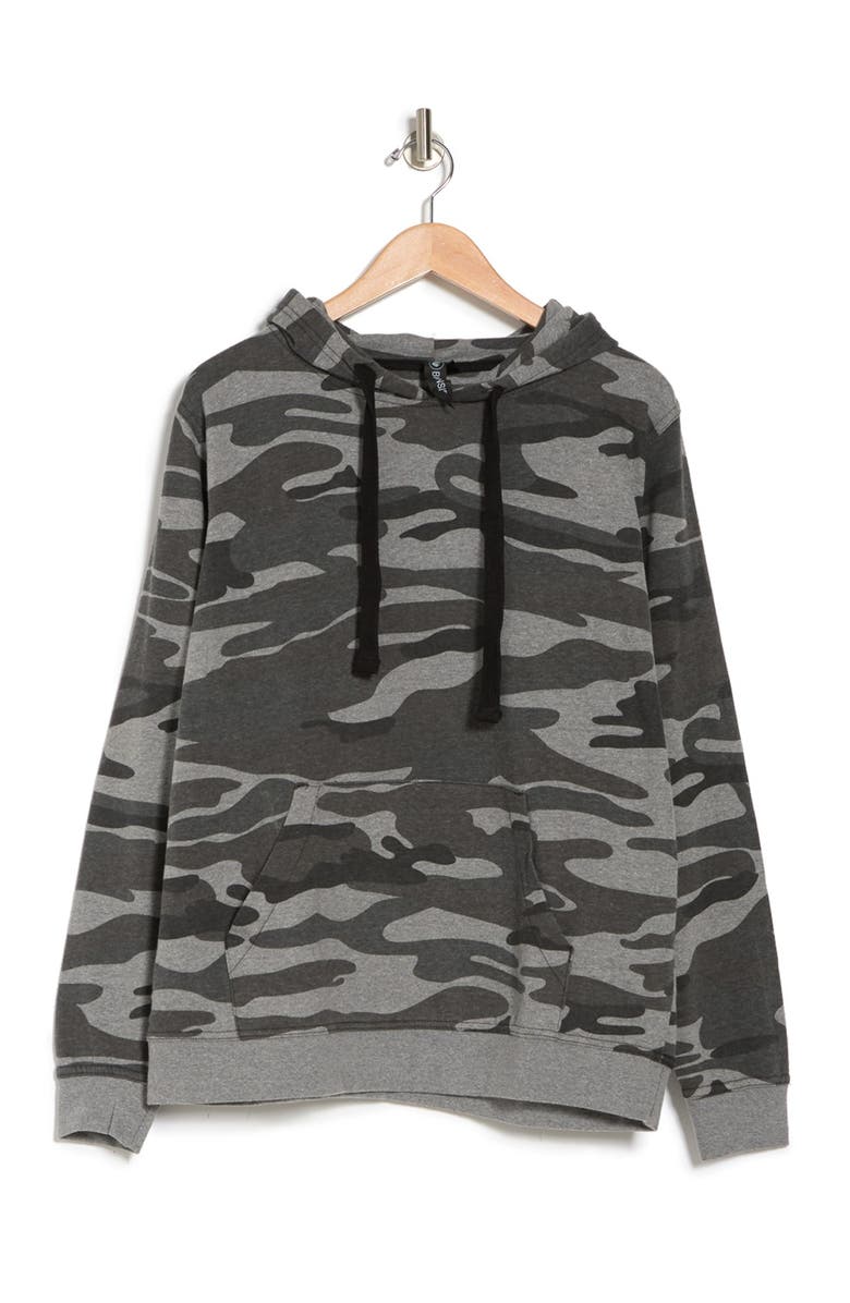 BURNSIDE Camo Print Pullover Hoodie, Main, color,