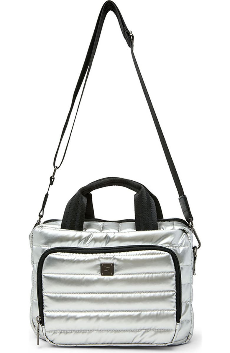 THINK ROYLN Stowaway Travel Bag, Main, color, Pearl Silver
