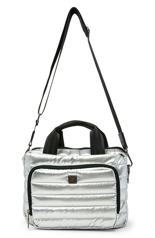 Think Royln Stowaway Travel Bag In Pearl Silver