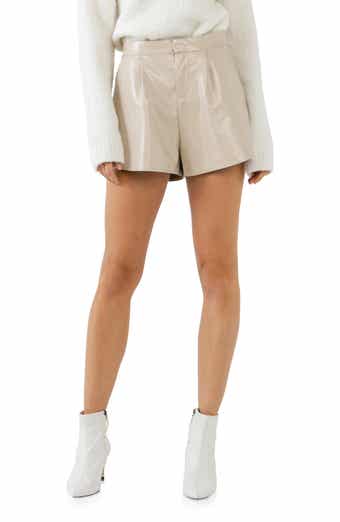 Shiny Faux Leather Shorts