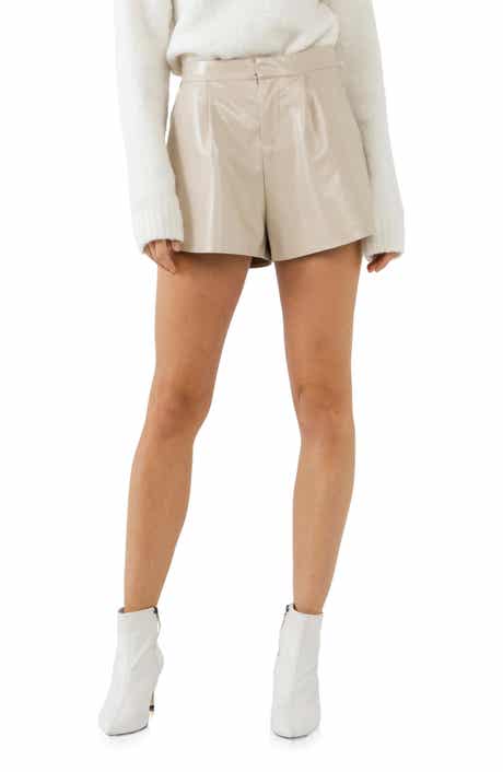 Shiny Faux Leather Shorts