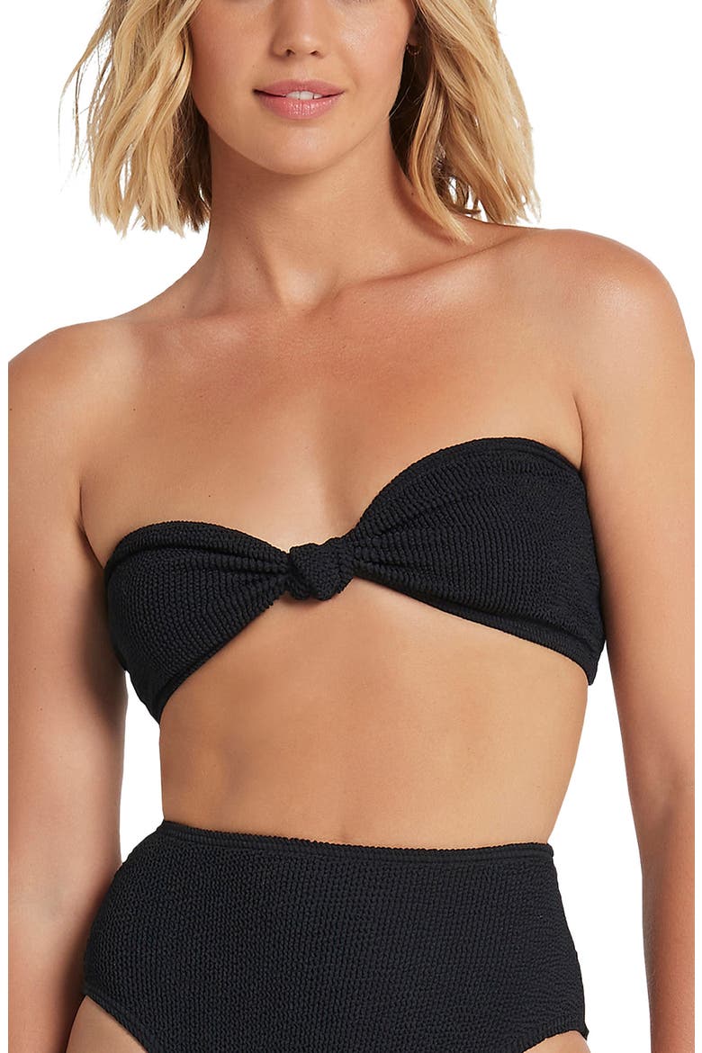 BOUND by Bond-Eye Sahara Bandeau Bikini Top, Main, color, BLACK