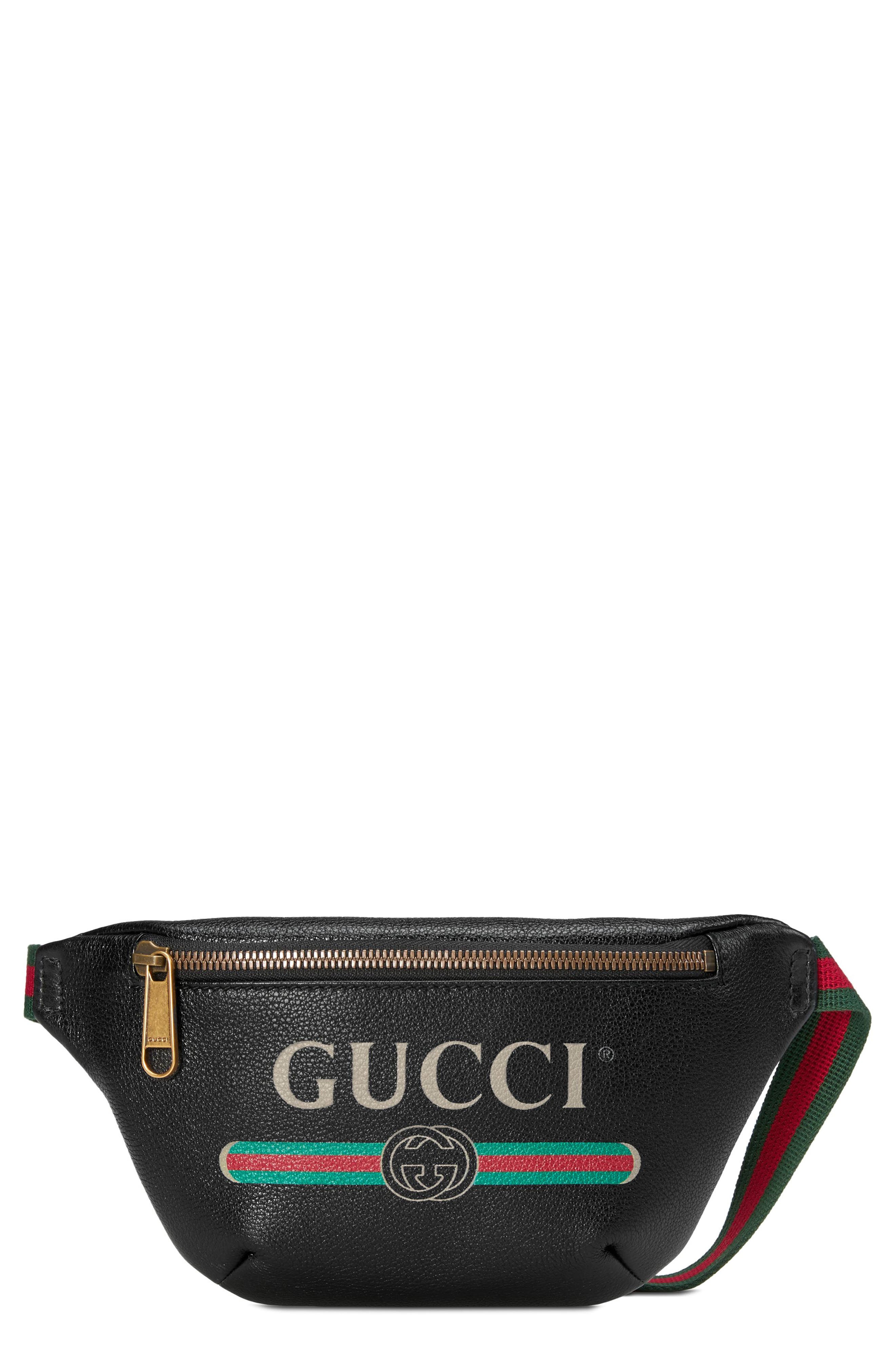 Gucci Leather Belt Bag, Main, color, 