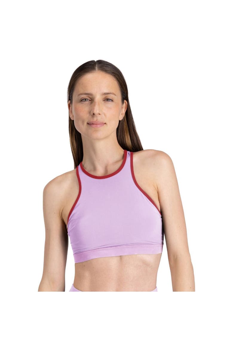 Racerfront Tie Bikini Top - Women's, Main, color, Lilac/Sporting Red