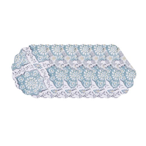 C & F Home C&f Home Harlan Round Placemats Set Of 6, 17" In Blue