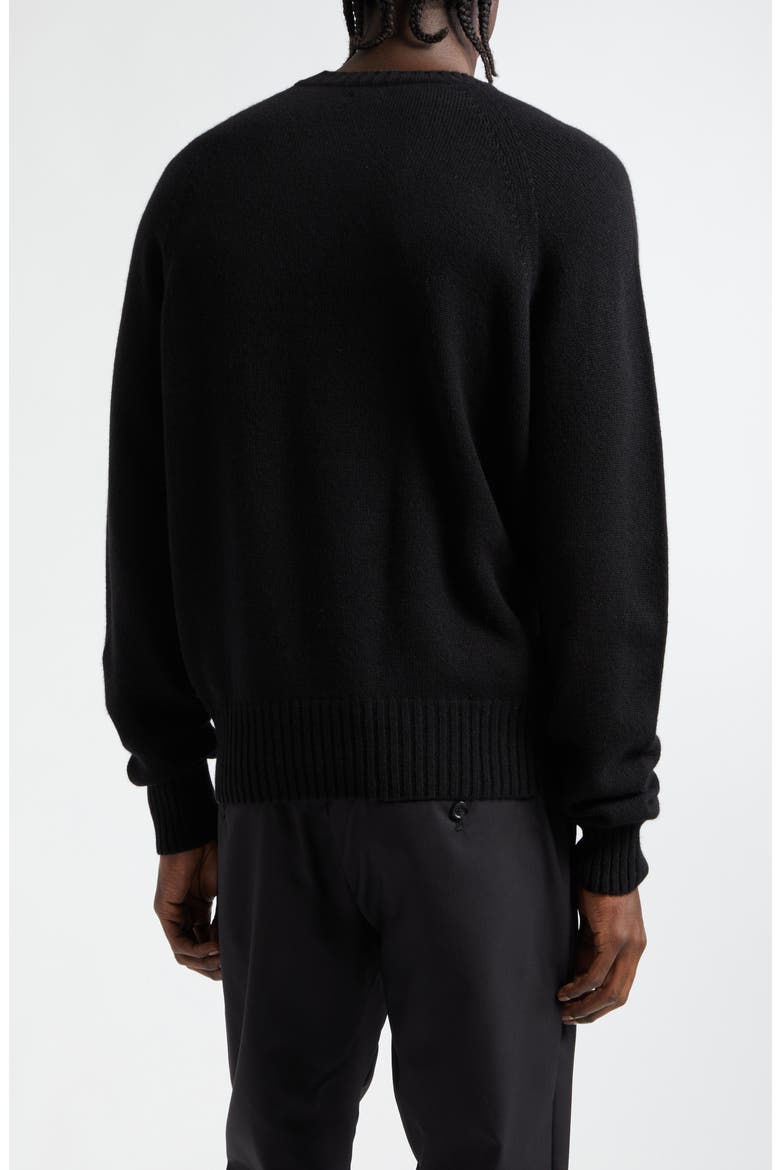 Cashmere Crewneck Sweater, Alternate, color, BLACK