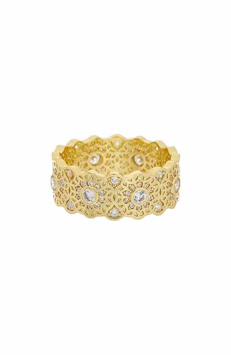 Cubic Zirconia Filigree Eternity Ring