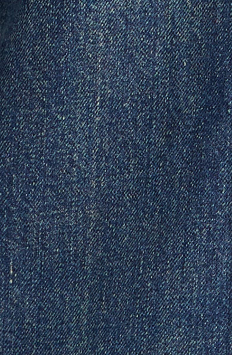 Double RL Hitching Faux Shearling Lined Denim Jacket, Alternate, color, 