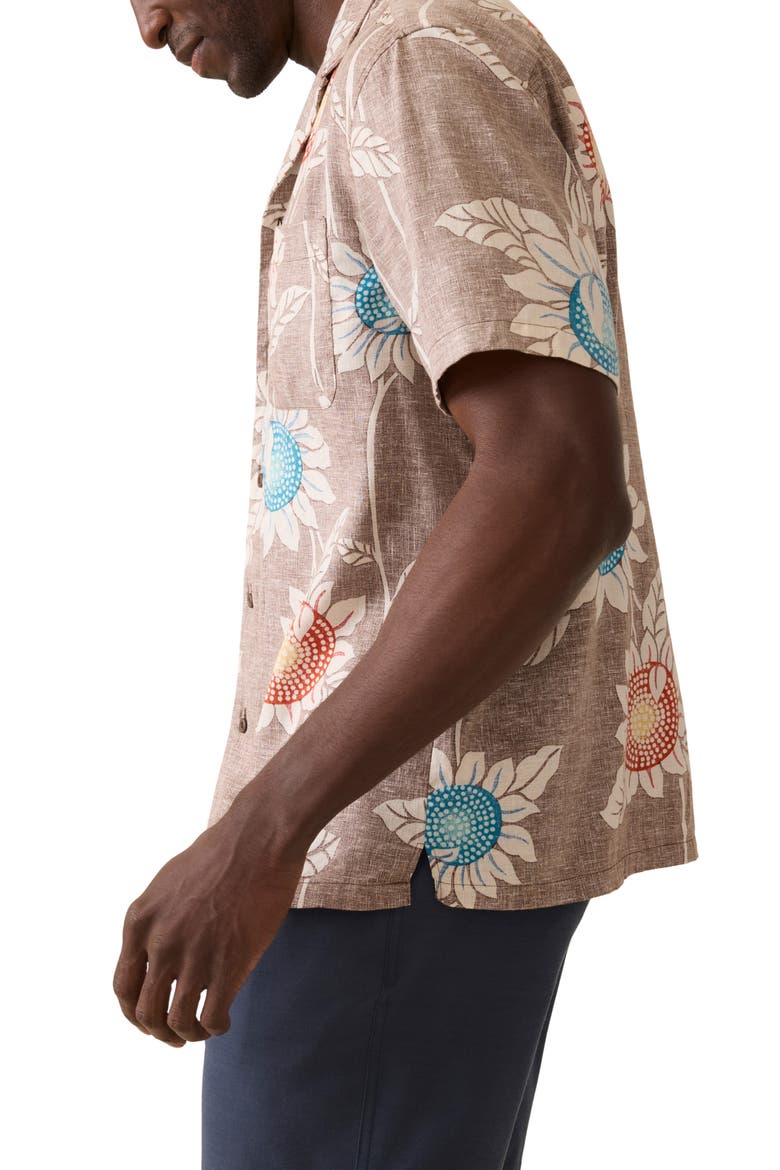 Breeze Linen BlendCamp Shirt, Alternate, color, SUNSEEKER BLOSSOM