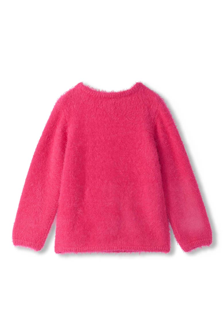 Kids' Feline Everywhere Intarsia Sweater, Alternate, color, PINK YARROW