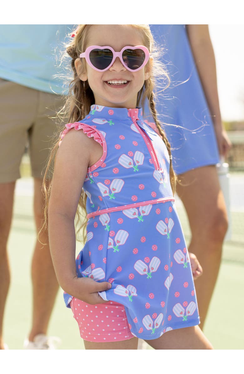 RuffleButts UPF50 Sleeveless Zip Ruffle Sleeve Active Dress, Alternate, color, 