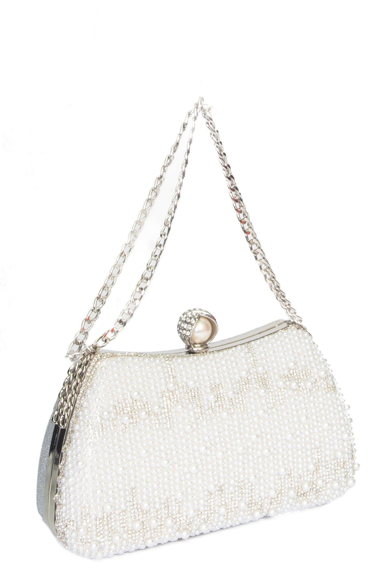 Sonya Clutch, Alternate, color, SILVER
