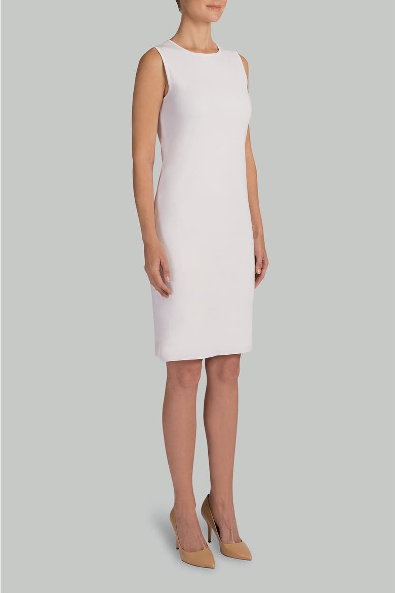 Lined Crew Neck Knit Dress, Alternate, color, White