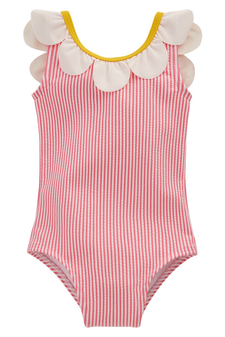 Novelty One-Piece Swimsuit, Main, color, SALMON PINK FLOWER