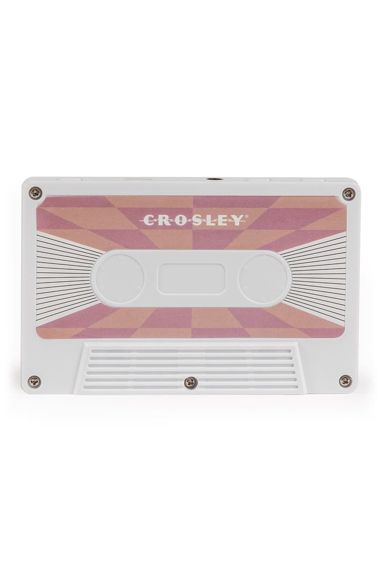 Cassette Tape Portable Bluetooth® Speaker, Alternate, color, PINK CHECKERED WHITE