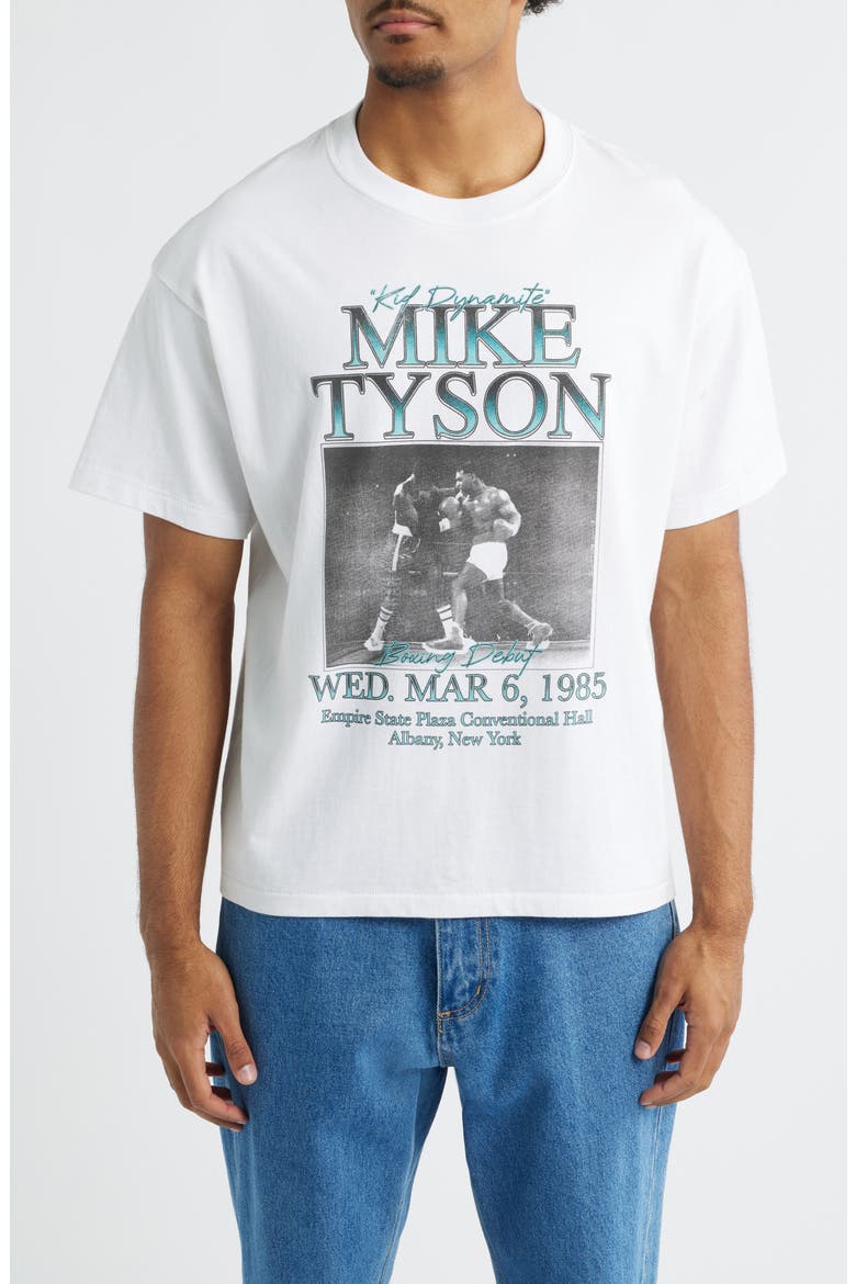 Mike Tyson Headlines Graphic T-Shirt, Main, color, WHITE