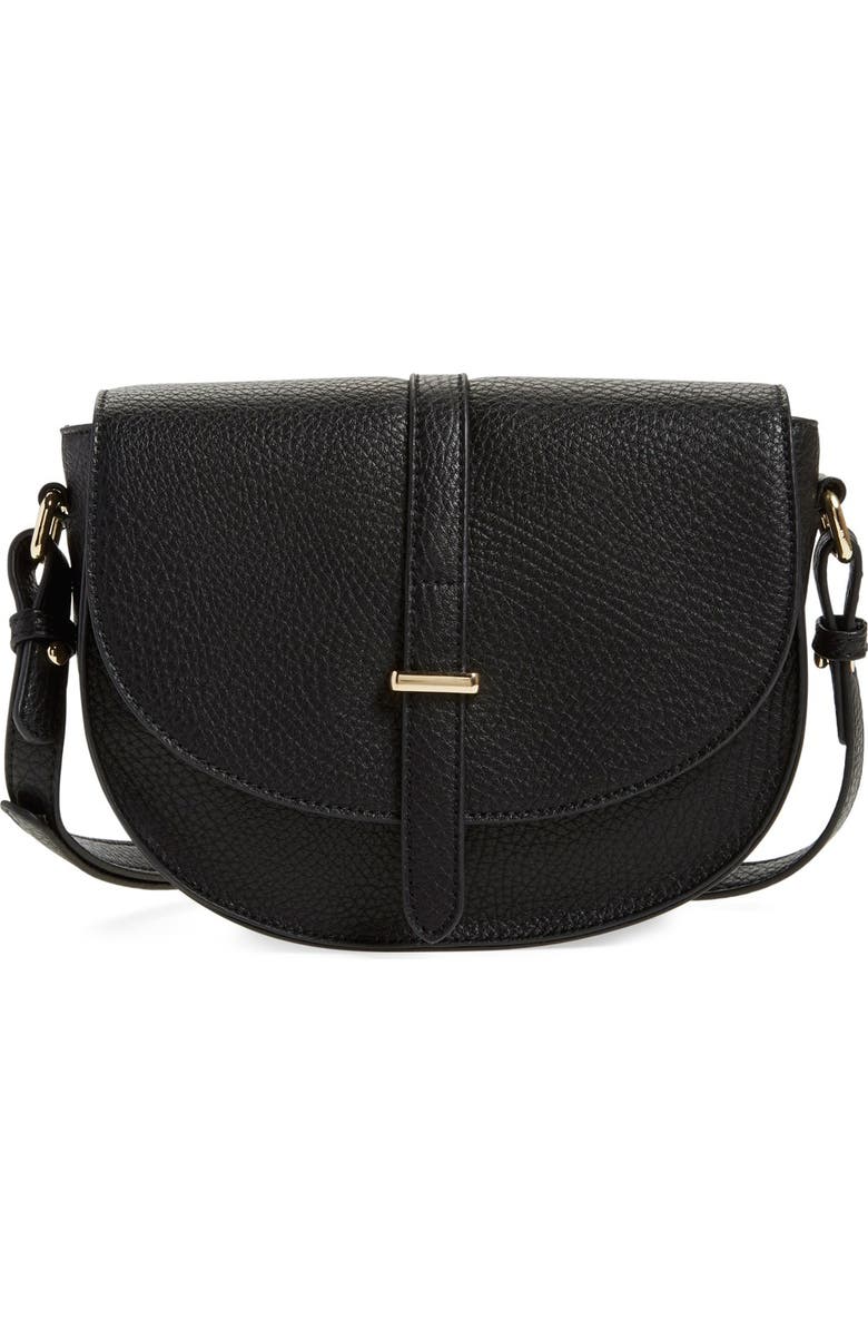BP. Faux Leather Saddle Crossbody Bag, Main, color,