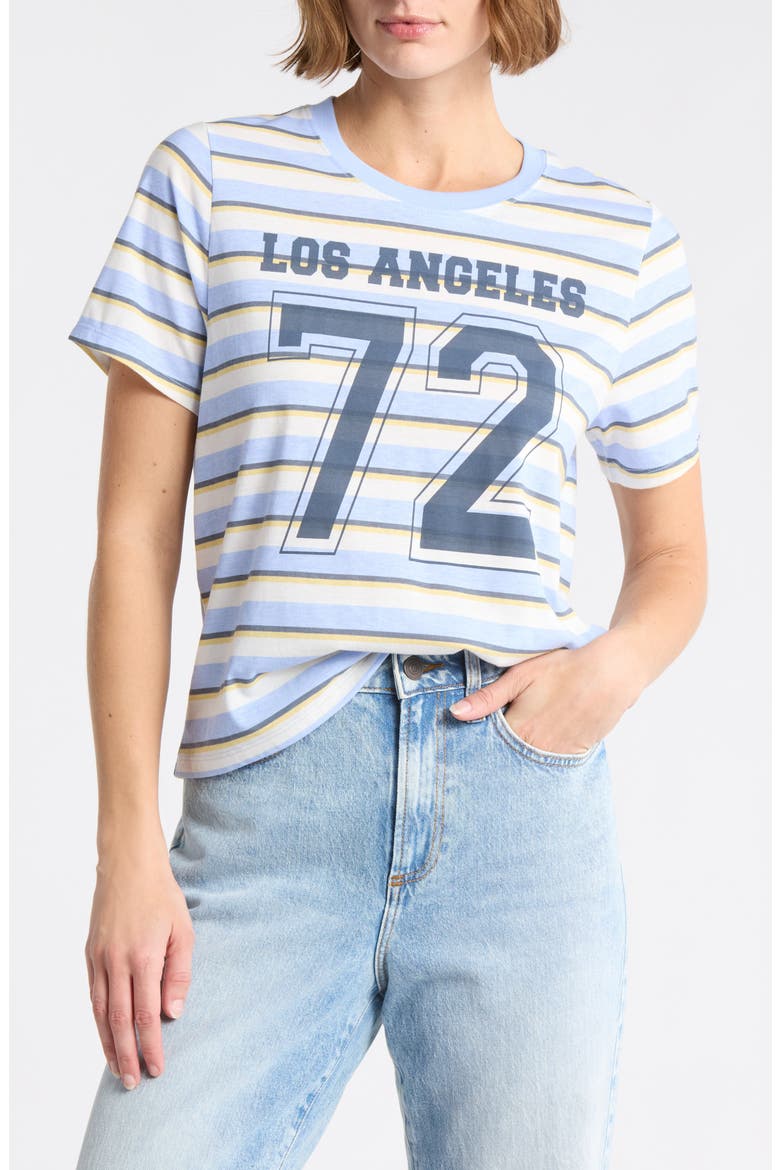 72 Striped Graphic T-Shirt, Main, color, LIGHT BLUE