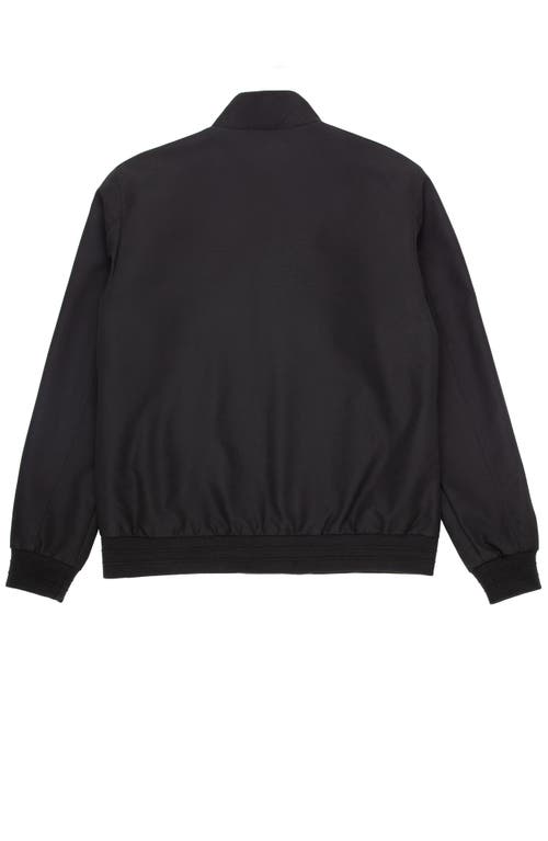 Rokka&rolla Classic Full Zip Bomber Jacket In Black