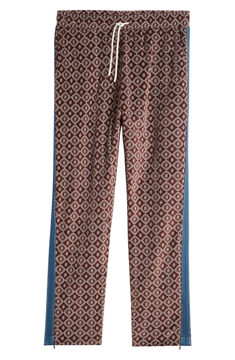 Drôle de Monsieur Monogram Print Velveteen Track Pants, Alternate, color,