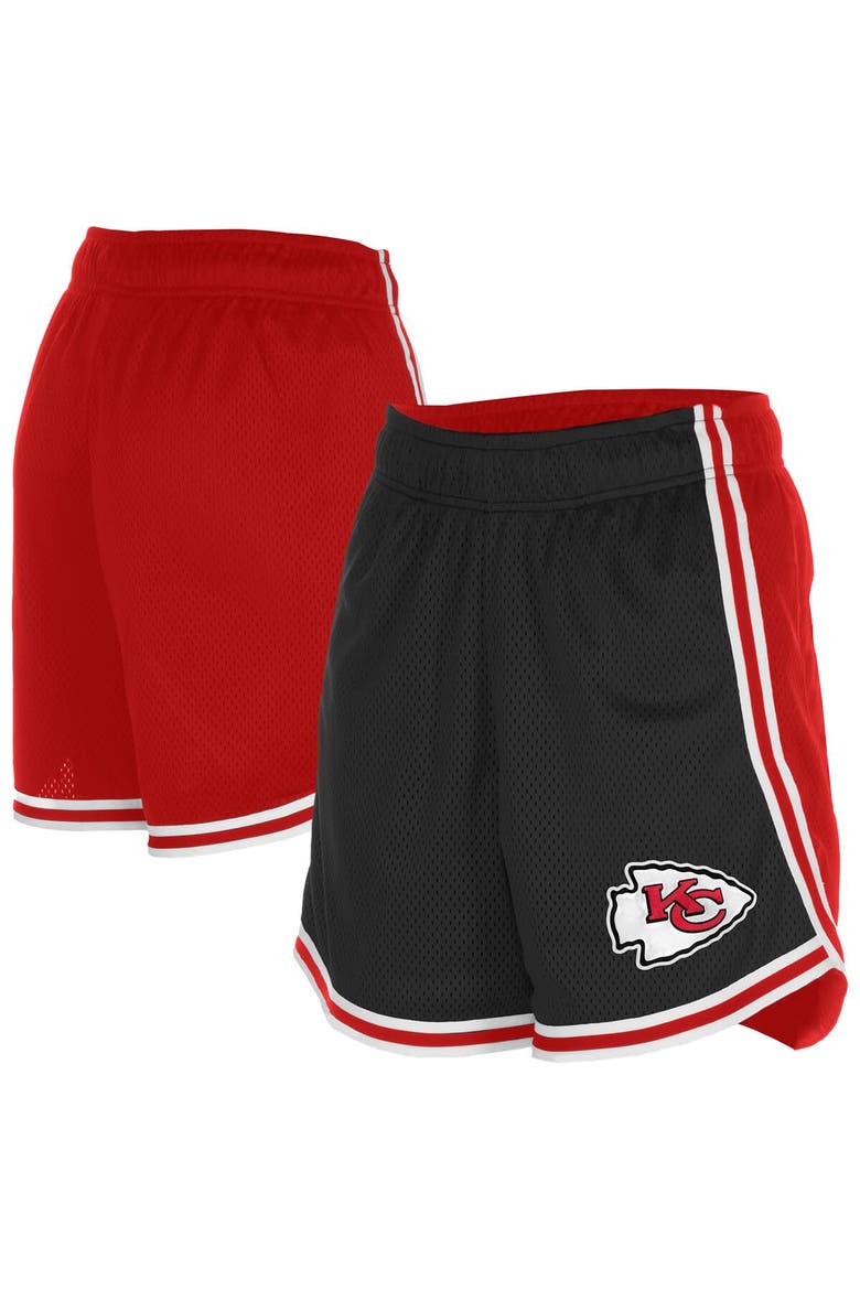 Women's New Era Black/Red Kansas City Chiefs Sport Classics Mesh Shorts, Main, color, Black
