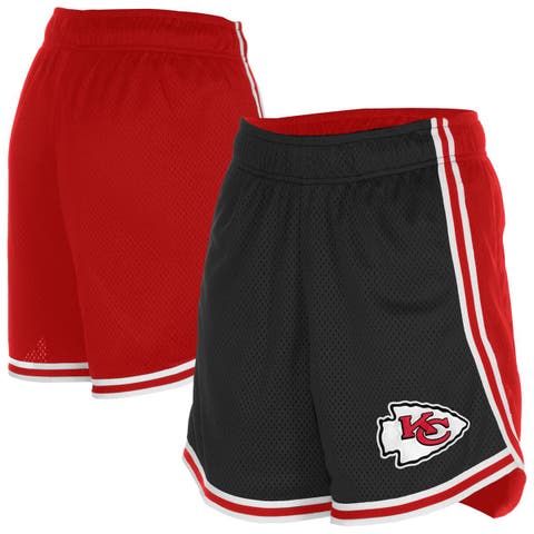Women's New Era Black/Red Kansas City Chiefs Sport Classics Mesh Shorts