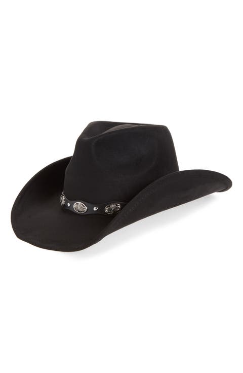 Faux Suede Conco Cowboy Hat