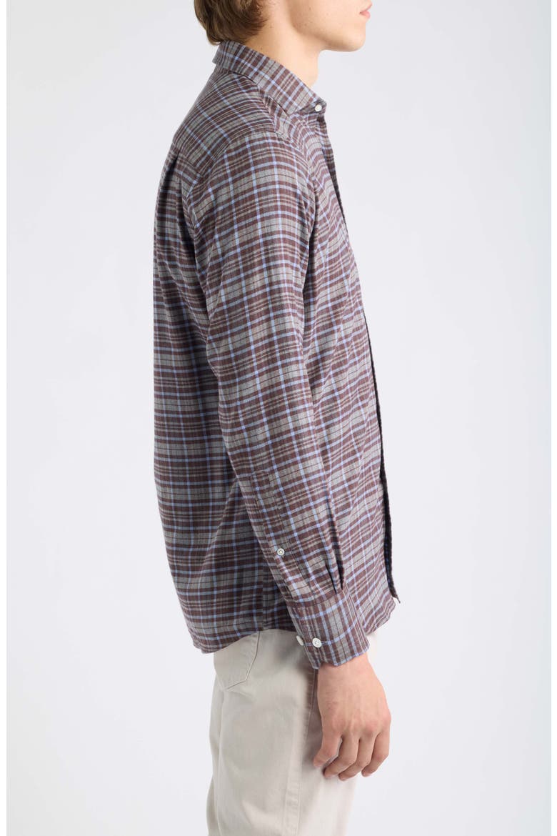 Crown Crafted Plaid Flannel Button-Up Shirt, Alternate, color, ARGENTO